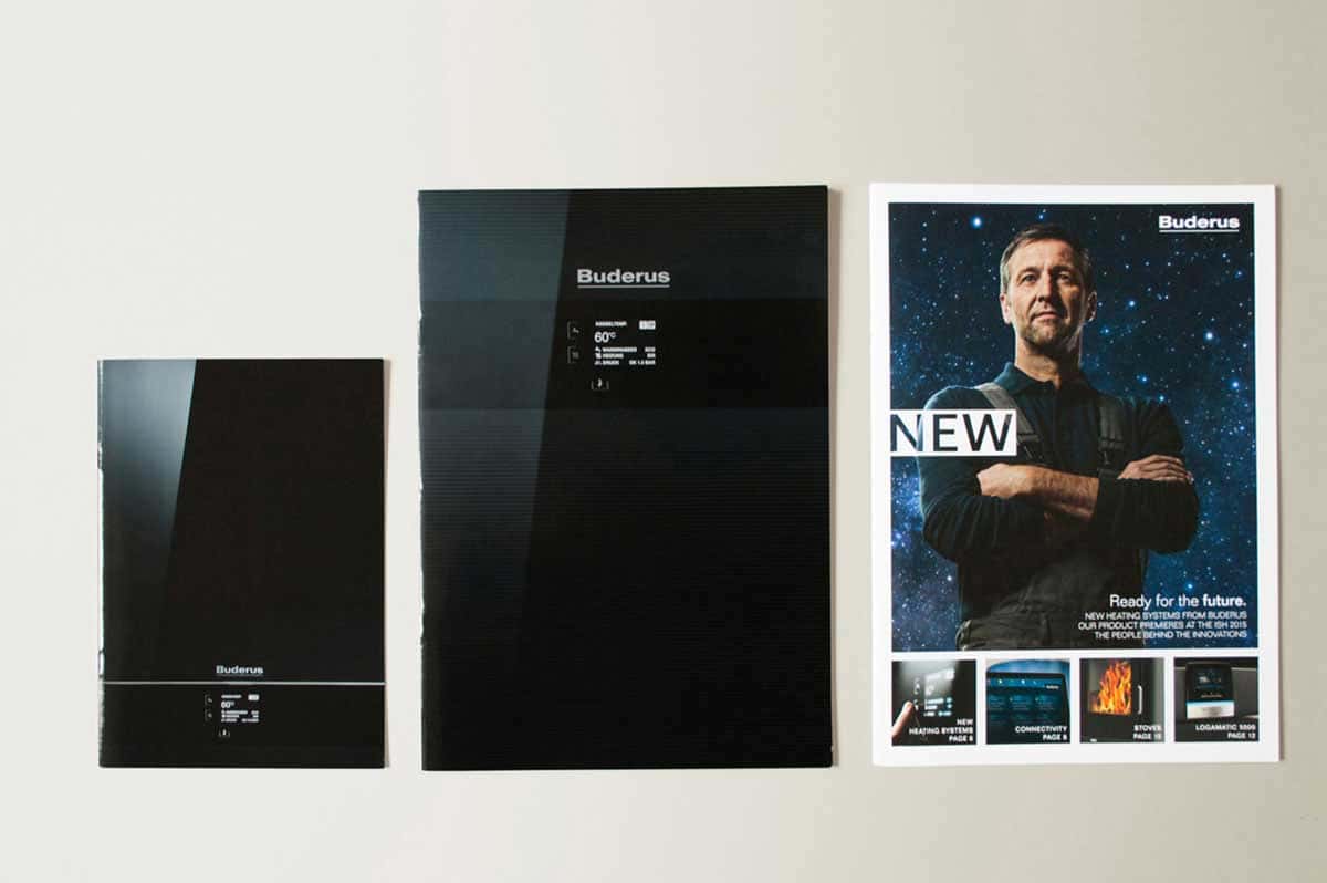 Verschiedene Printmedien für den Heizungshersteller Buderus