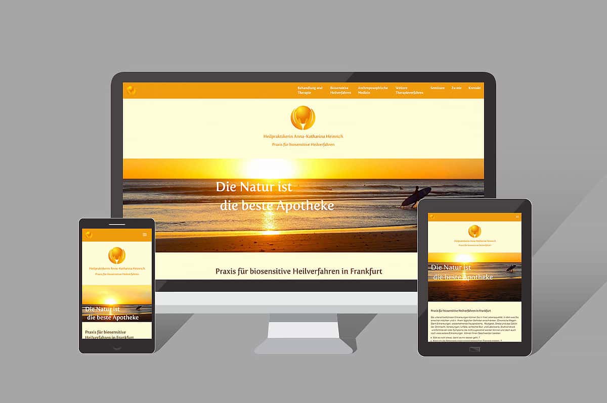 Website und unterschiedliche Geräteansichten